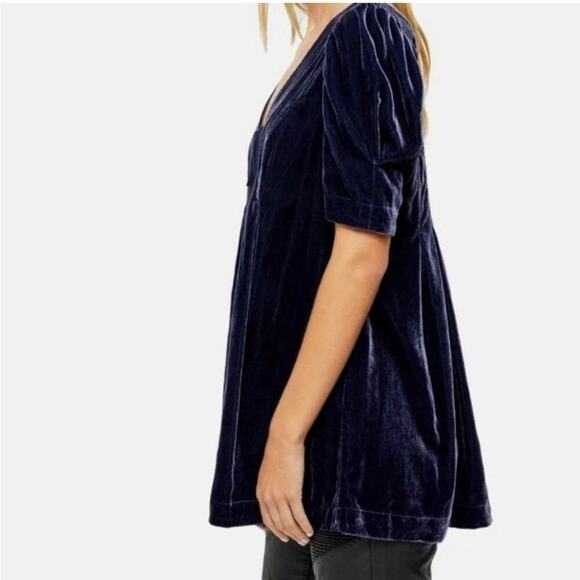 Free People Adele Luxe Velvet Deep V Mini-Dress,  Parties, Taylor Swift Style S - Picture 4 of 16